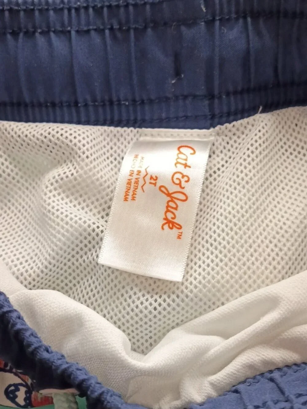 Cat & Jack Boys Shark Swim Trunks 2T Toddler Swim Shorts